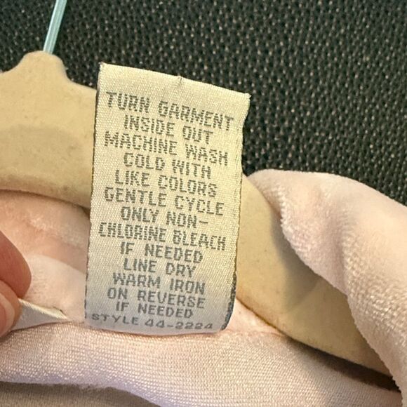 J. Jill Soft Pink Rayon Velvet Button Down Blouse size Large - Picture 7 of 13